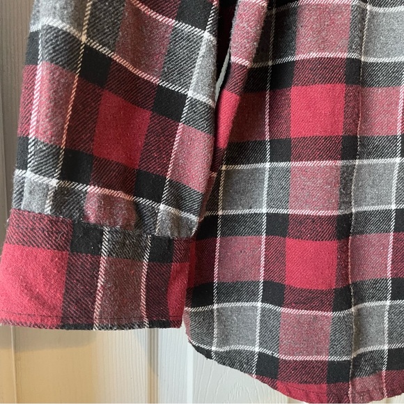 Mountain Expeditions XL Plaid Flannel Hoodie Button Down Shirt - Picture 6 of 10